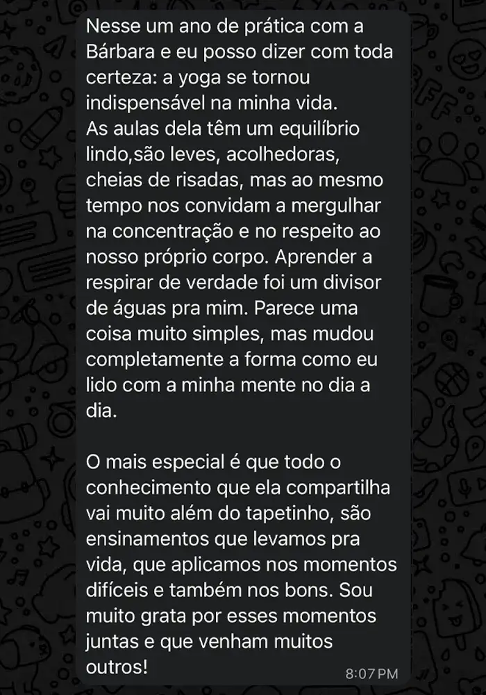 Depoimento Ramana Yoga Club 1