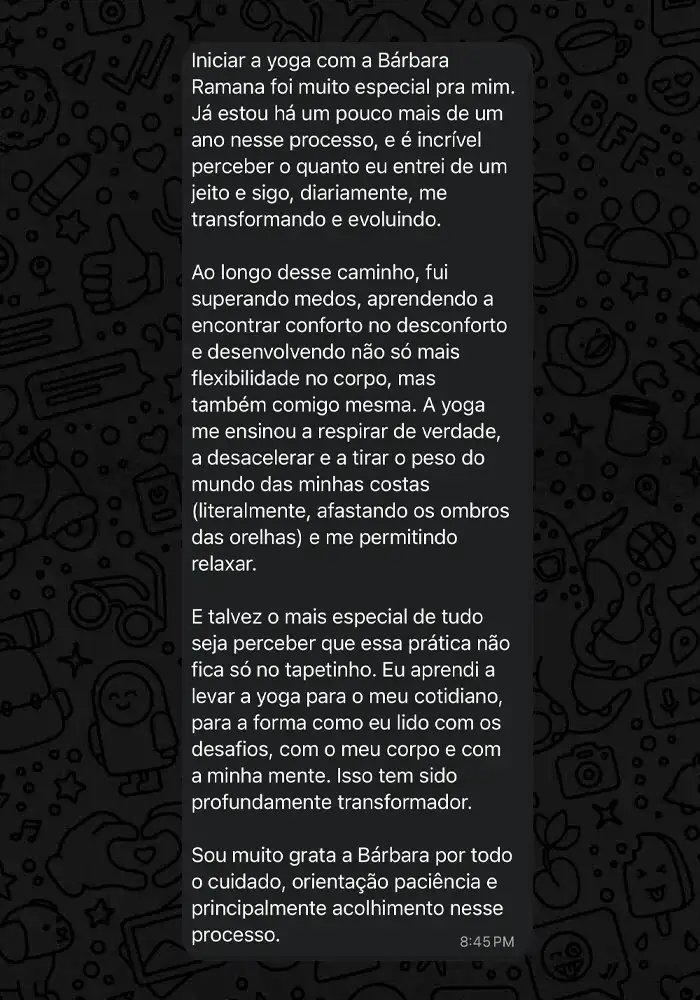 Depoimento Ramana Yoga Club 4